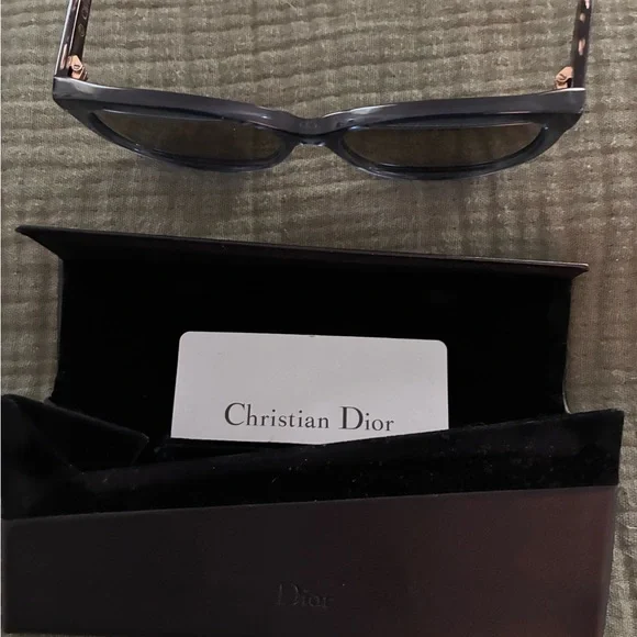 Dior Blue Cat-Eye Sunglasses with Brown Lenses - Picture 2 of 6